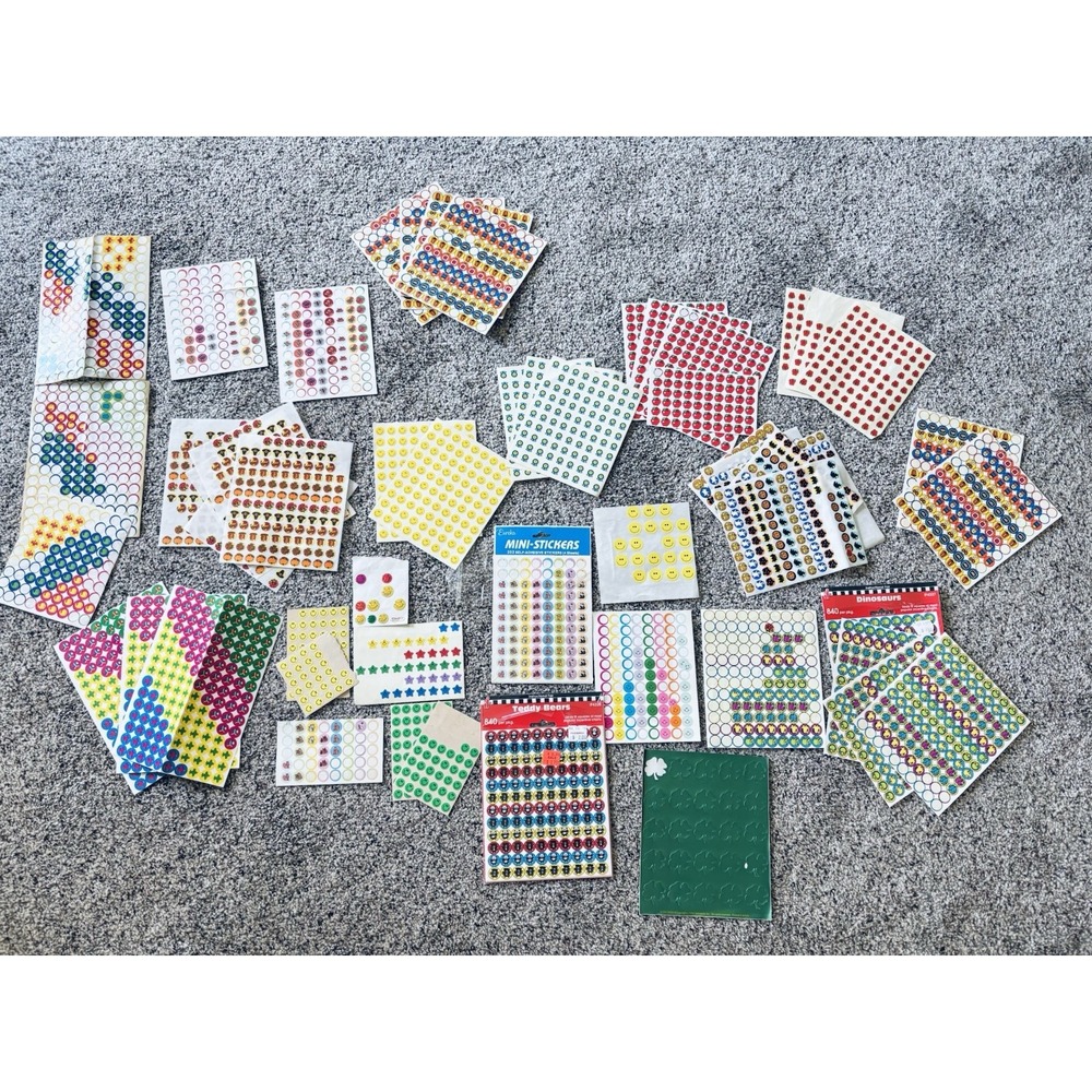 Vintage Huge Stickers Lot - Grading Seals - Eureka - Mini - Chart - Teacher